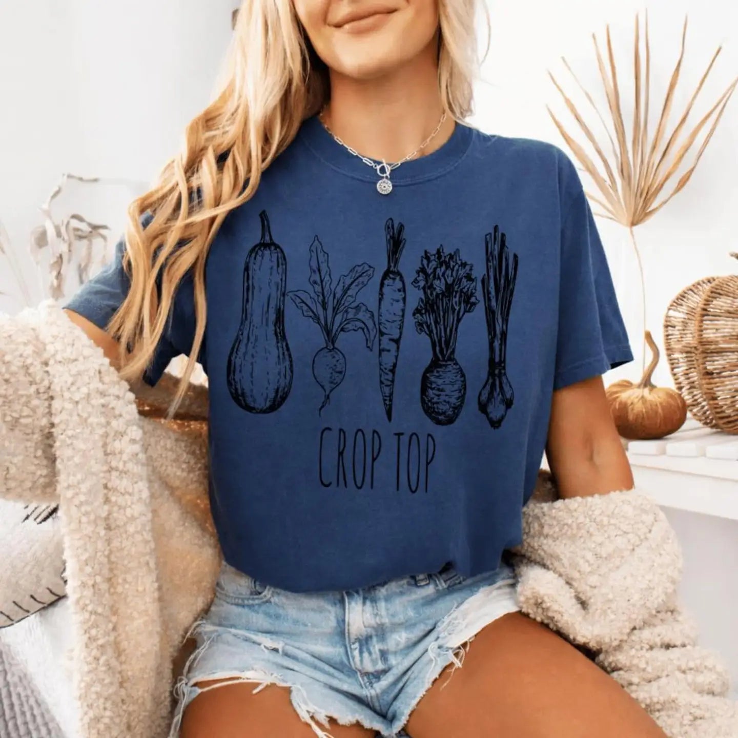 Crop Top Garden Graphic Tee