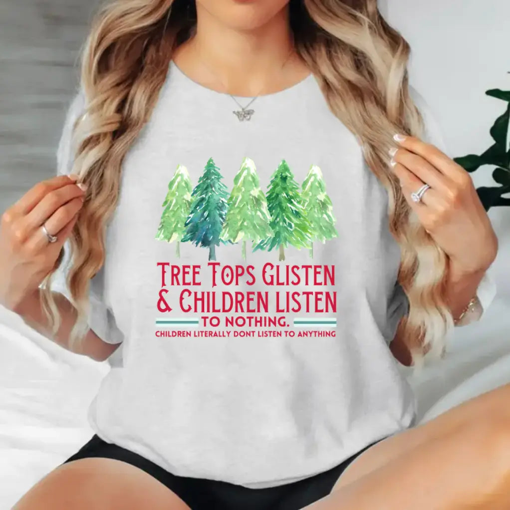 Treetops Glisten Christmas Tee