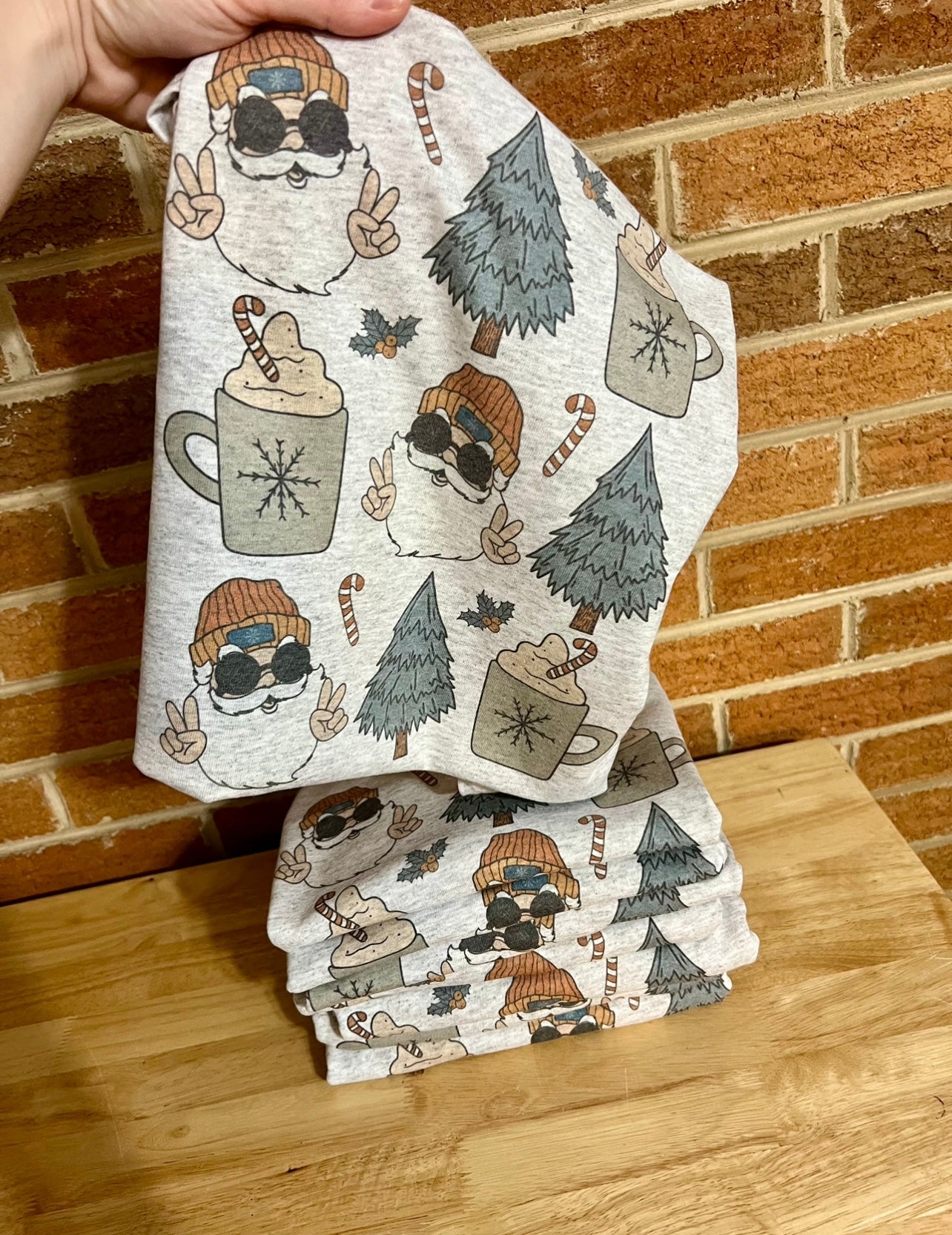 Peace Santa Christmas Tee