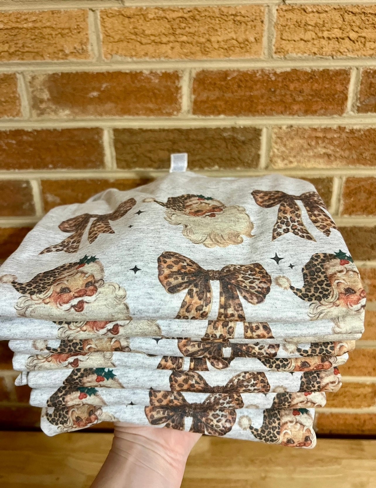 Leopard Santa Christmas Tee