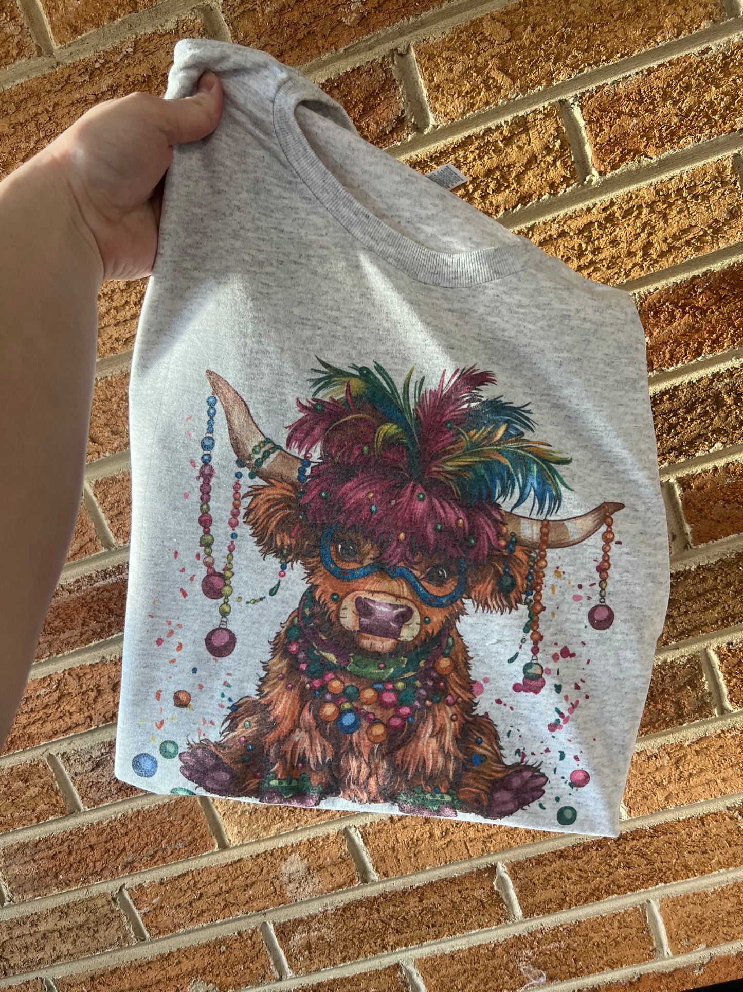 Mardi Gras Highland Cow
