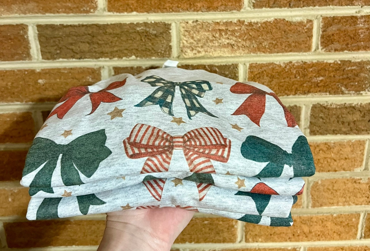 Coquette Bows Christmas Tee