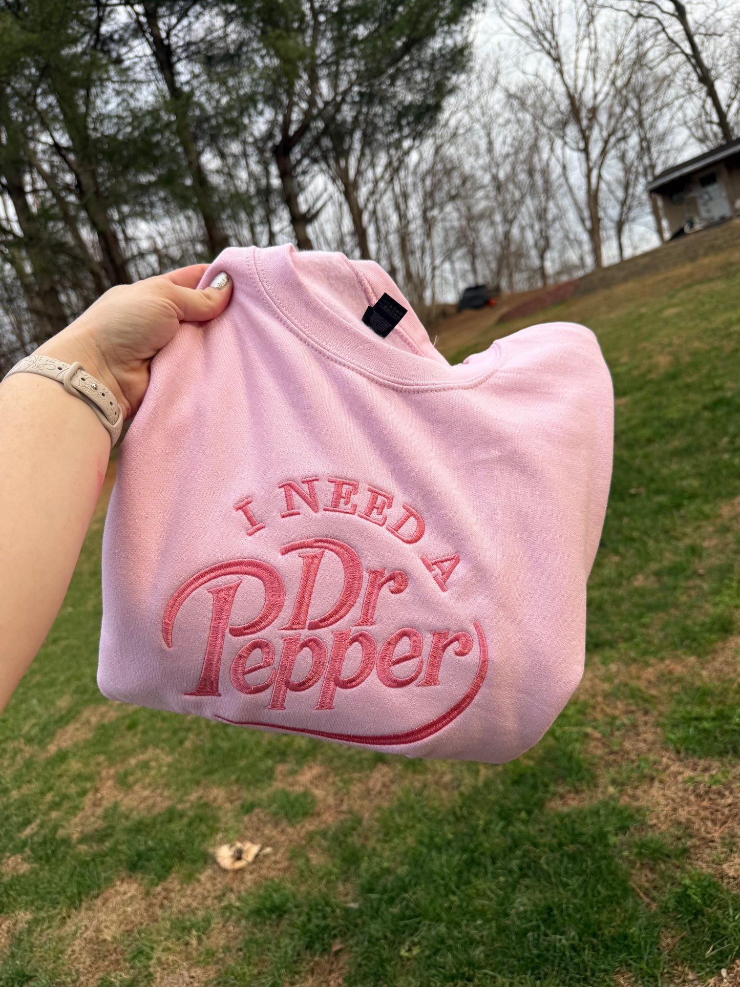 I Need a Doctor P Embroidered Sweatshirt