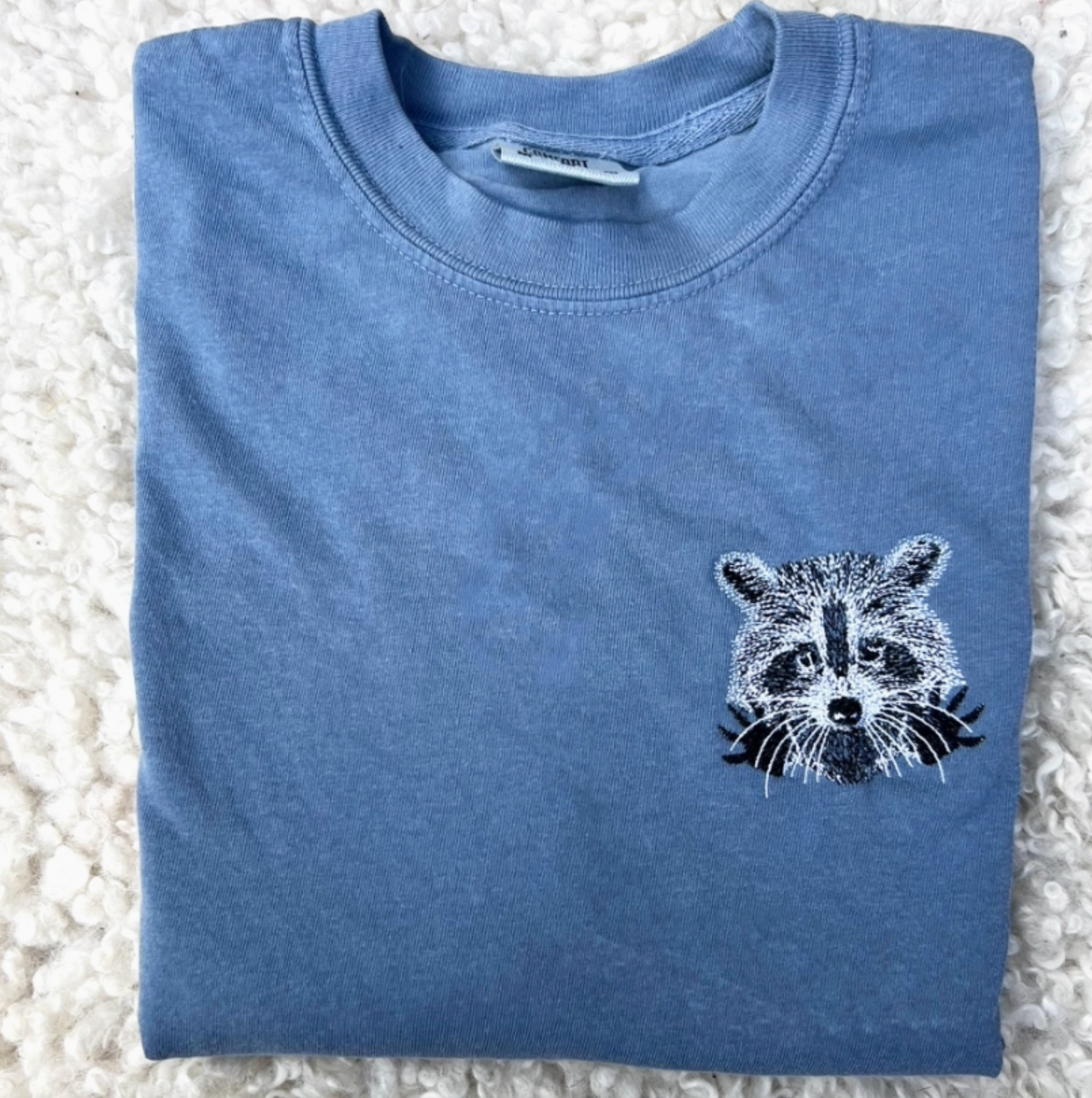 Raccoon Embroidered Graphic Tee