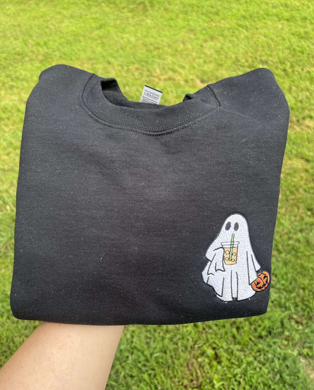 Coffee Ghost Embroidered Sweatshirt