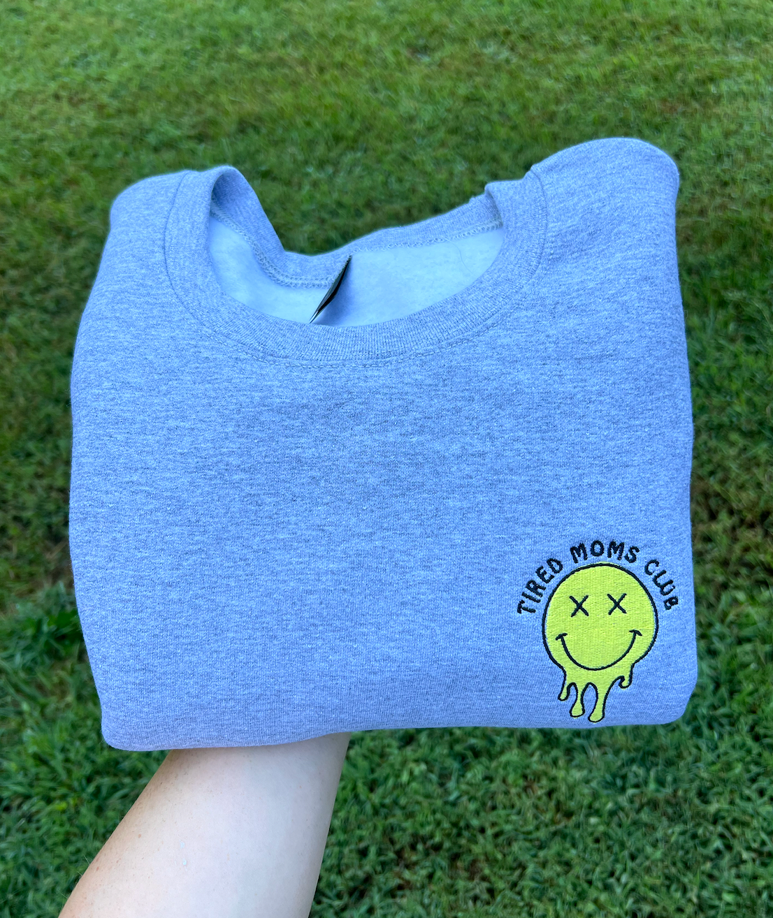 Tired Moms Club Embroidered Sweatshirt