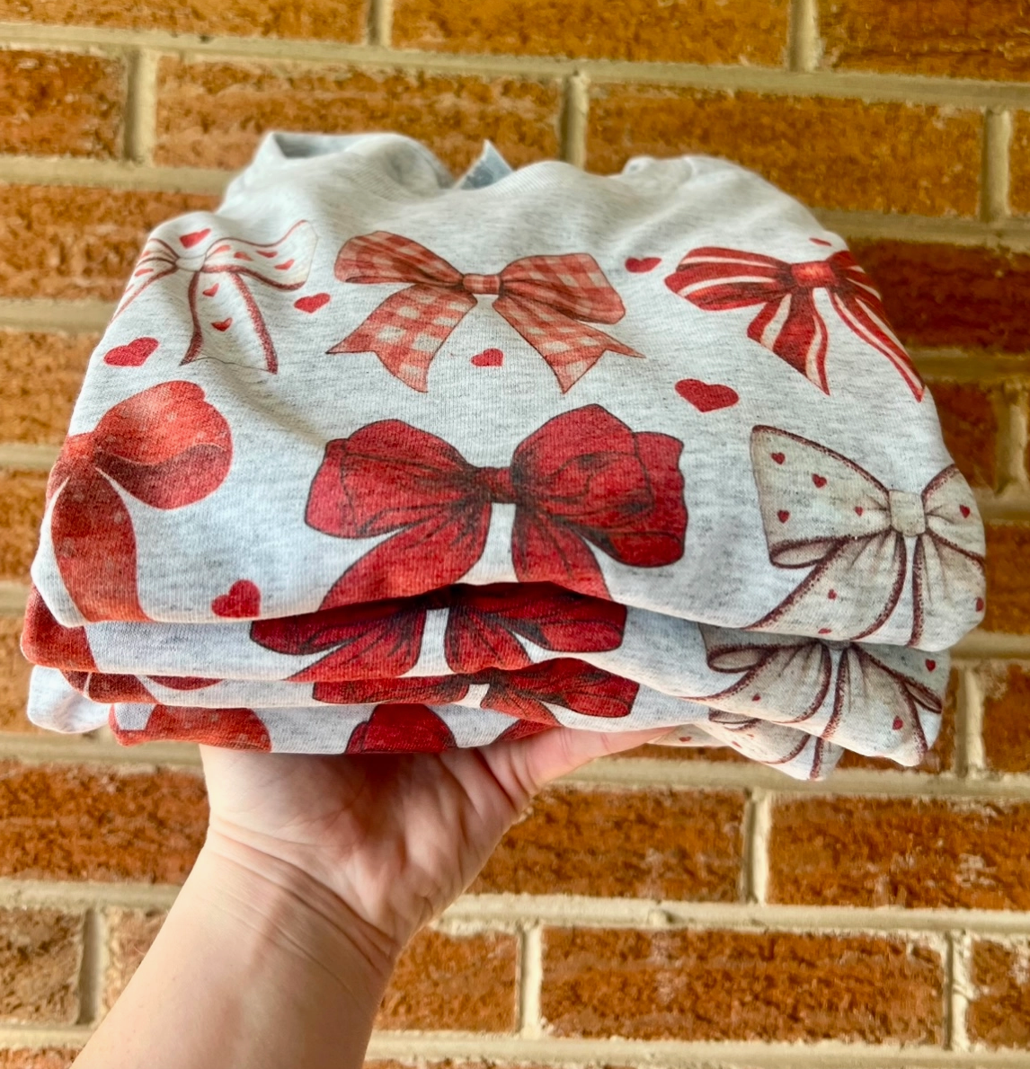 Valentines Day Coquette Bows Graphic Tee