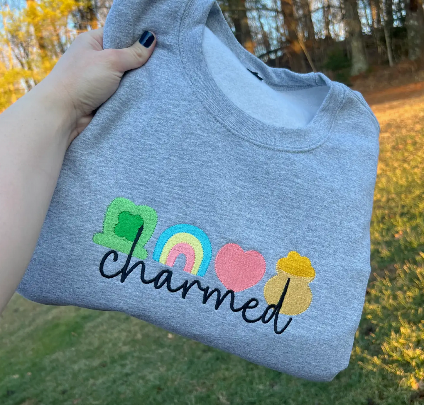 Charmed S Patricks Day Embroidered Sweatshirt