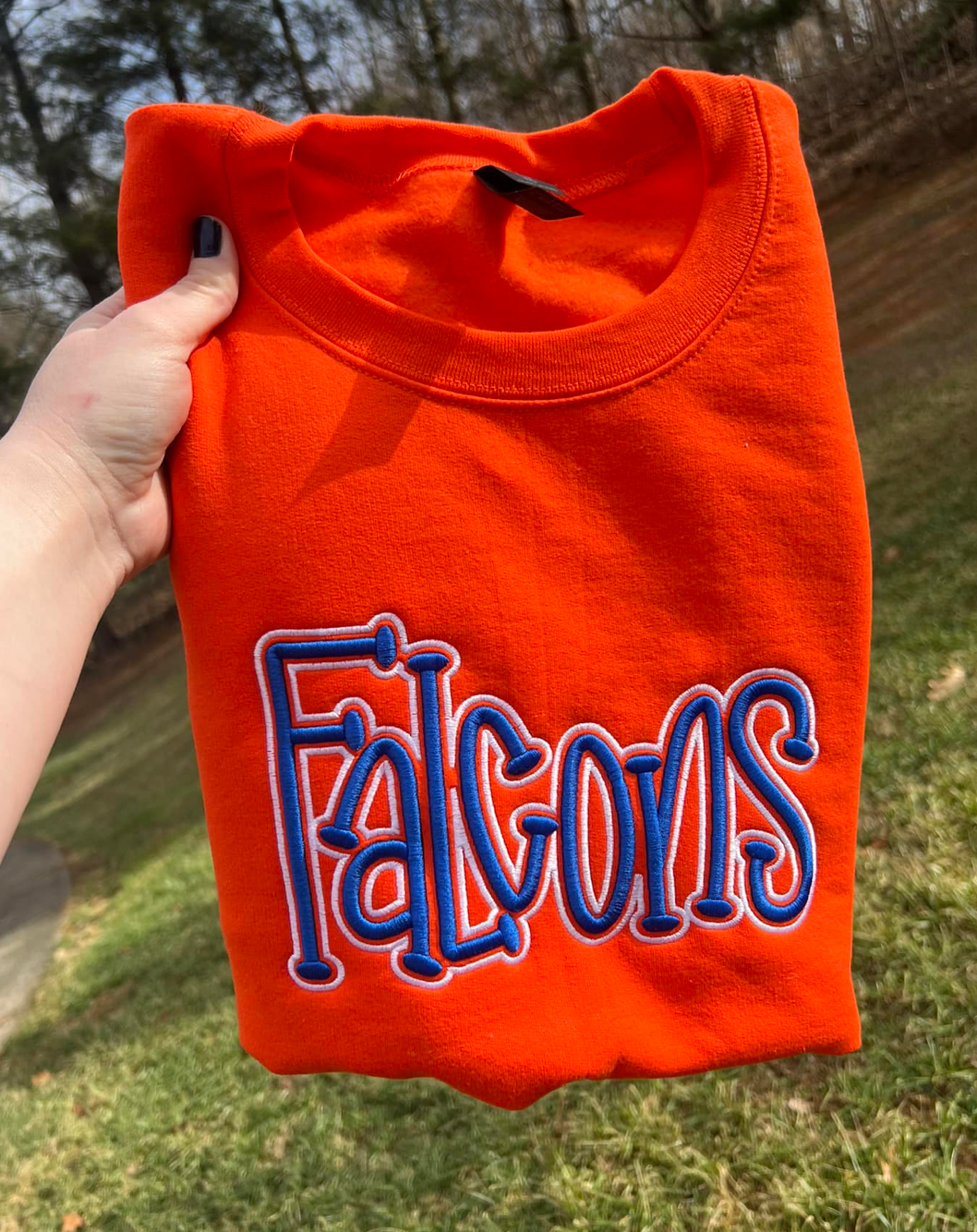 Custom Mascot Embroidered Puff Sweatshirt