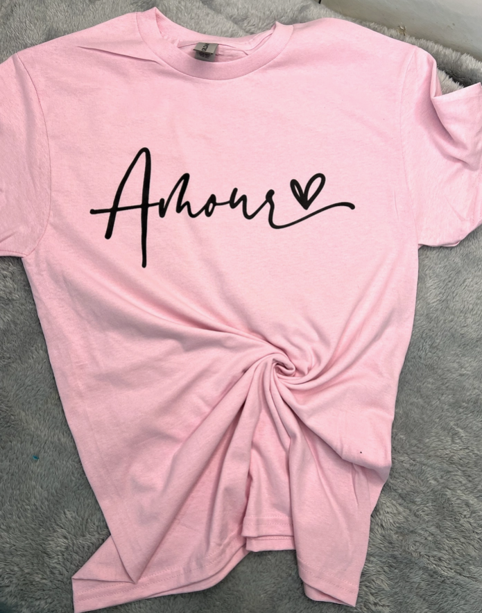 Amour Valentines Day Graphic Tee