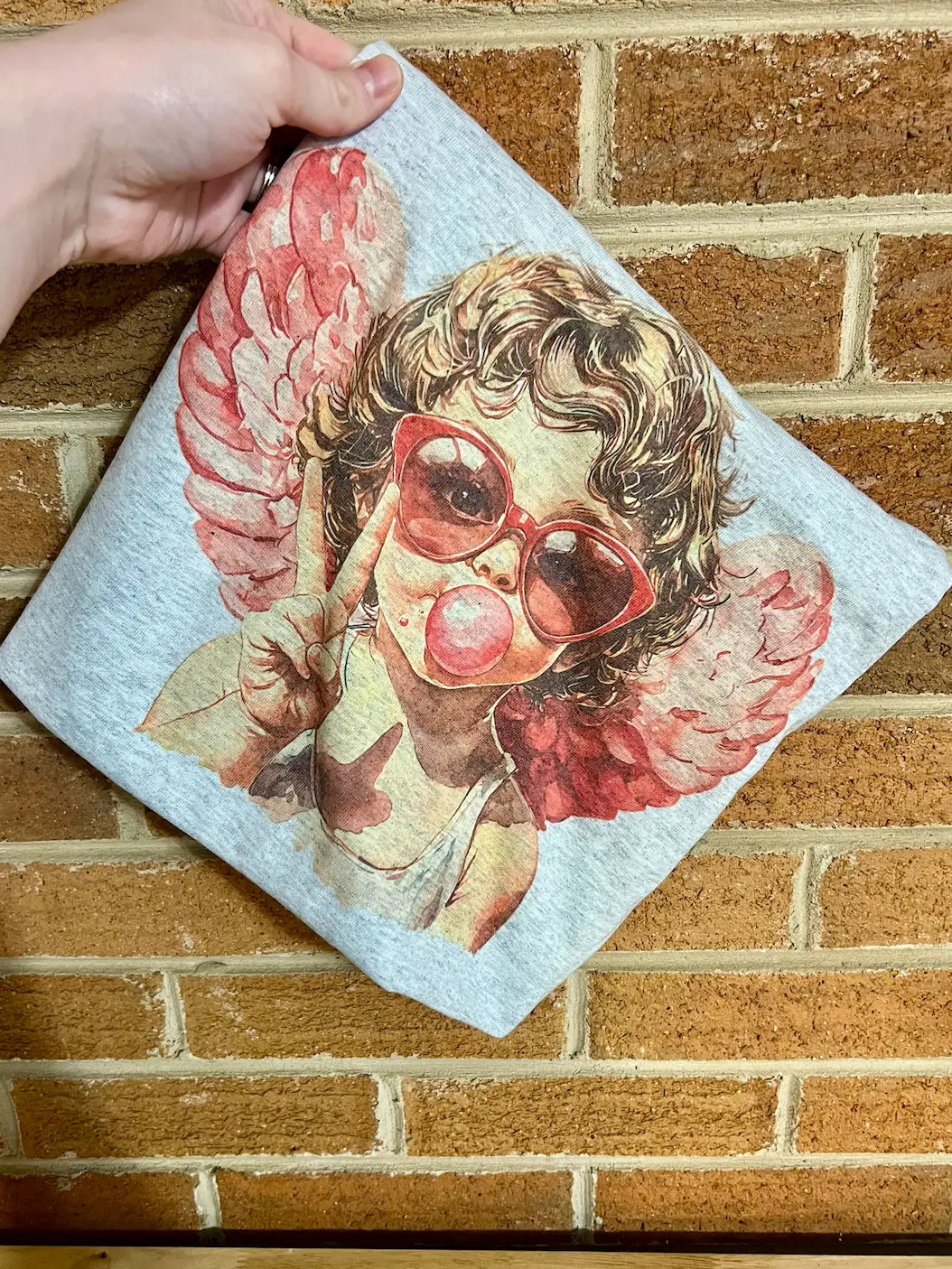 Pink Cupid Valentines Day Graphic Tee