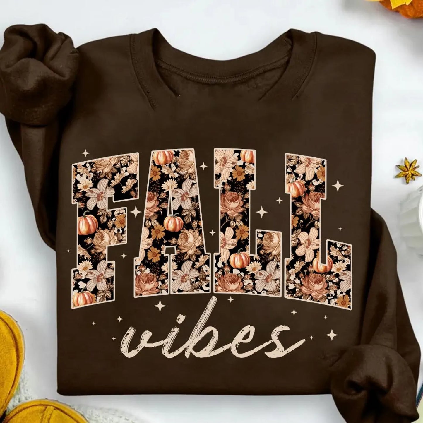 Fall Vibes Floral Sweatshirt