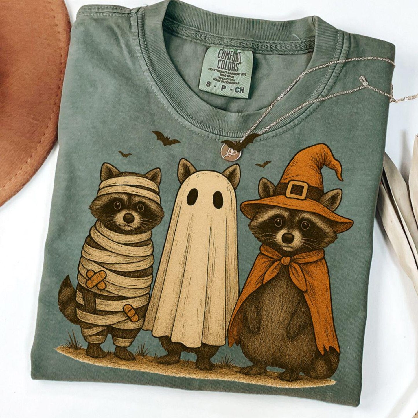 Boo Ghost Raccoon Halloween