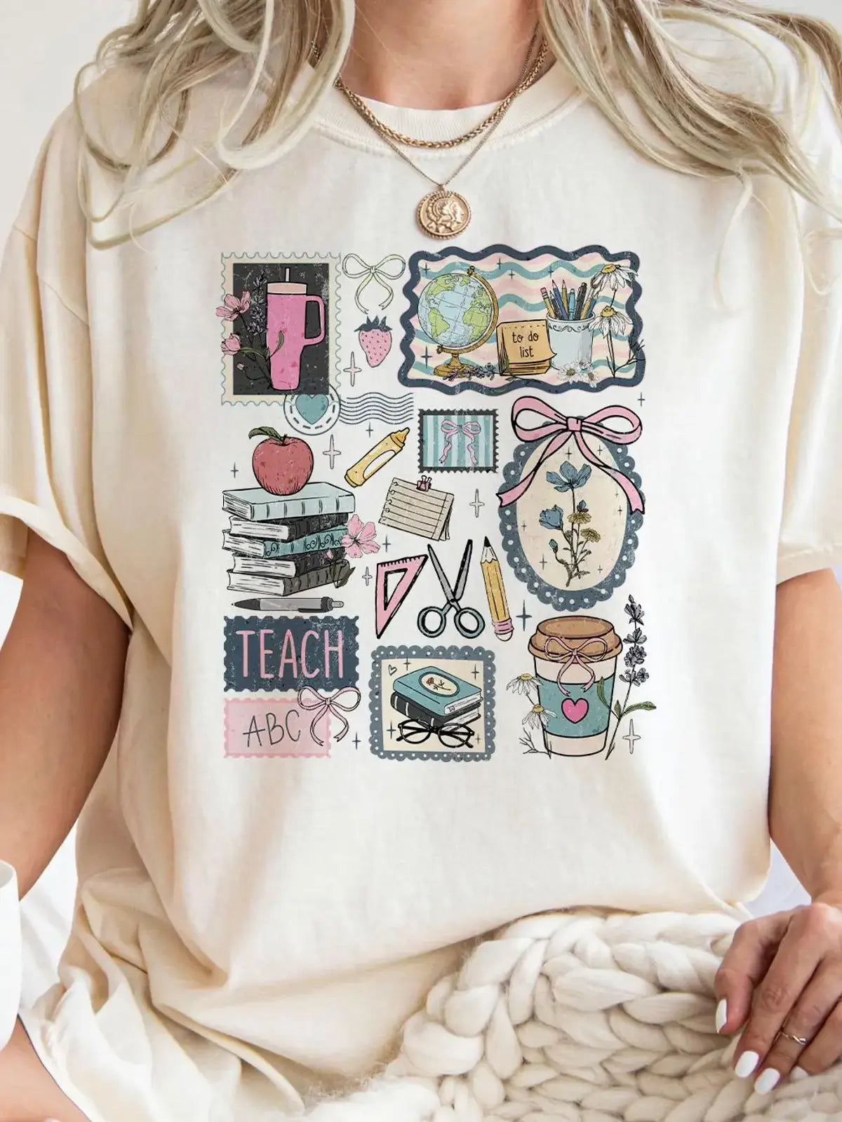 Teacher Collage Graphic Tee
