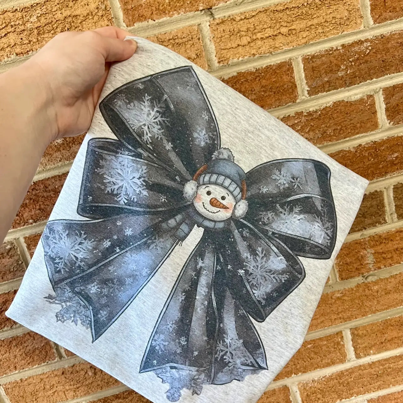 Winter Snowman Bow Tee