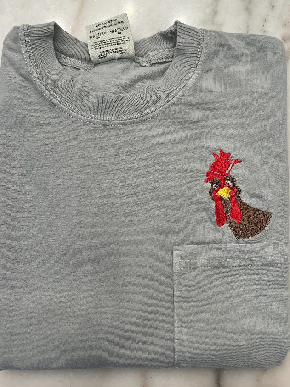 Chicken Embroidered Tee