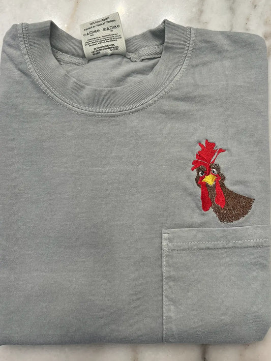 Chicken Embroidered Tee