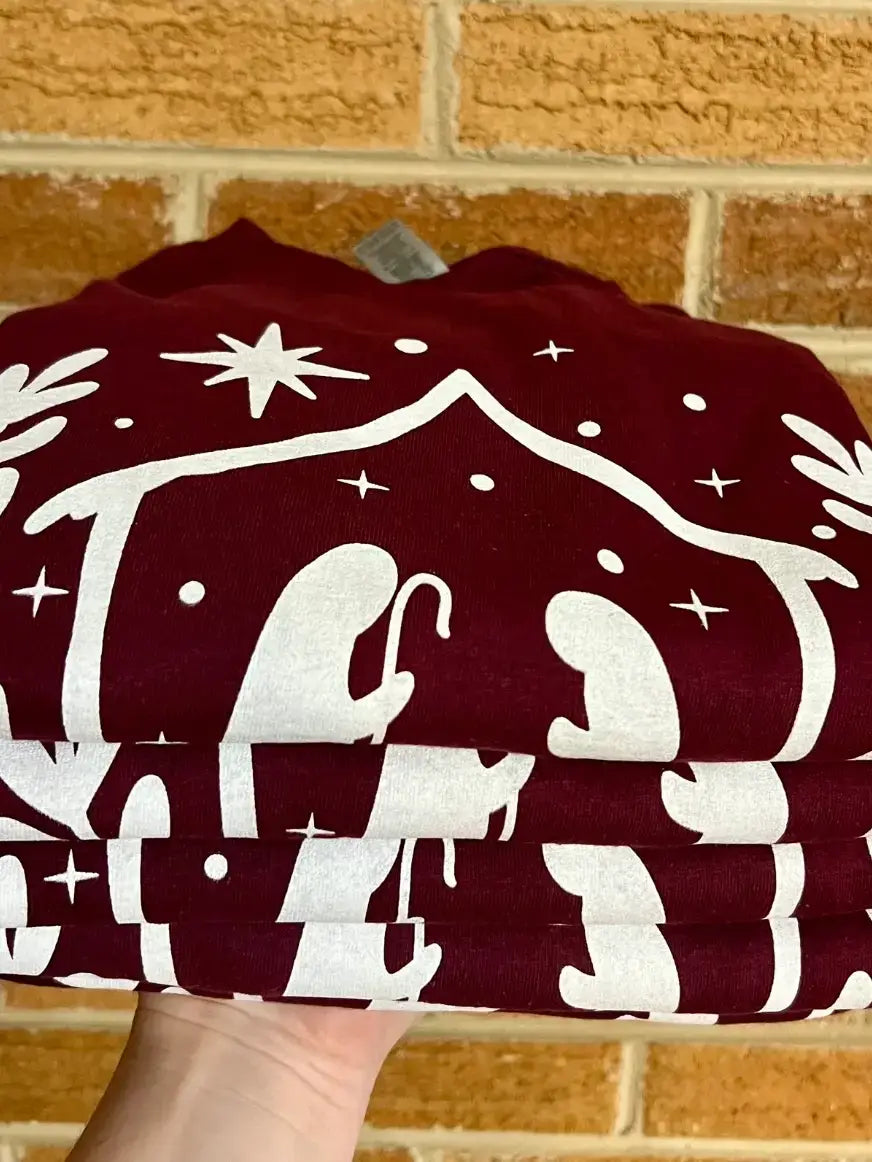 Thril Of Hope Nativity Christmas Tee