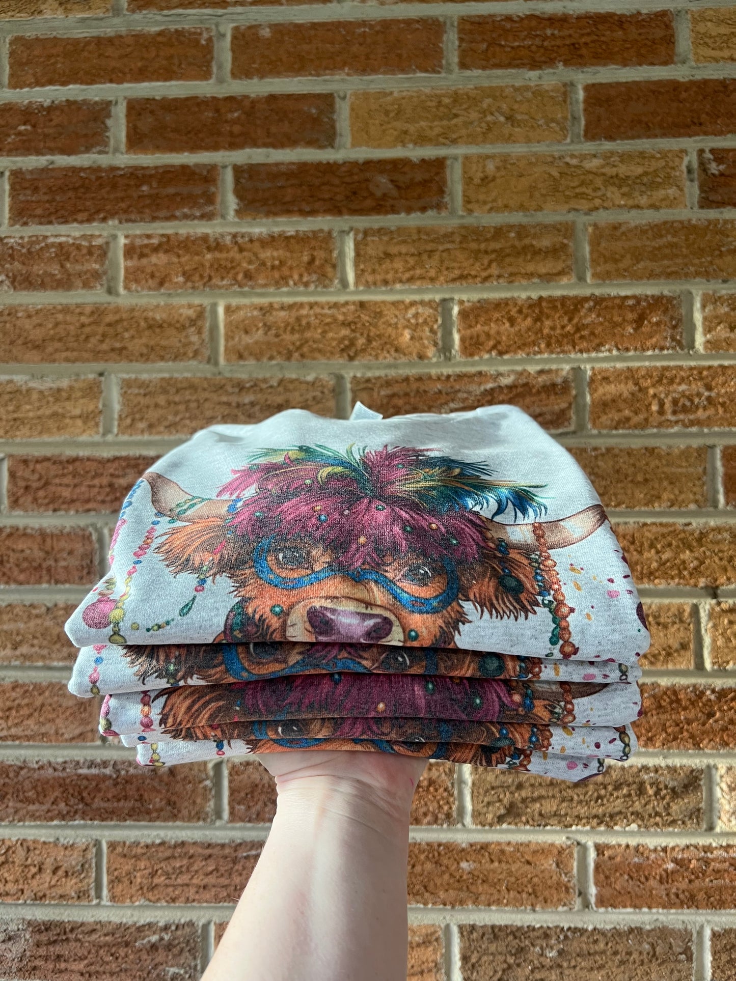 Mardi Gras Highland Cow