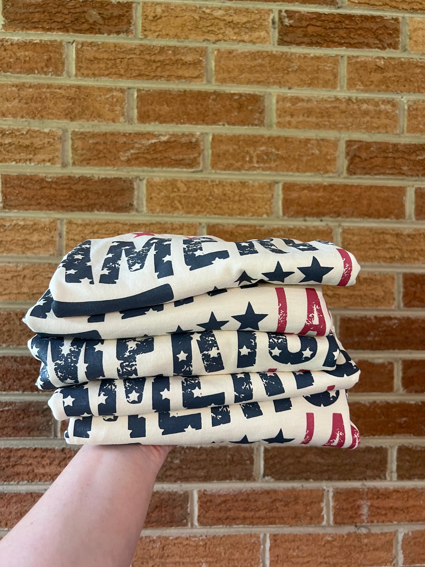 Land Of The Free Vintage Flag Tee