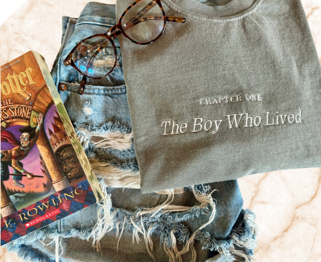 The Boy Who Lived Embroidered Tee