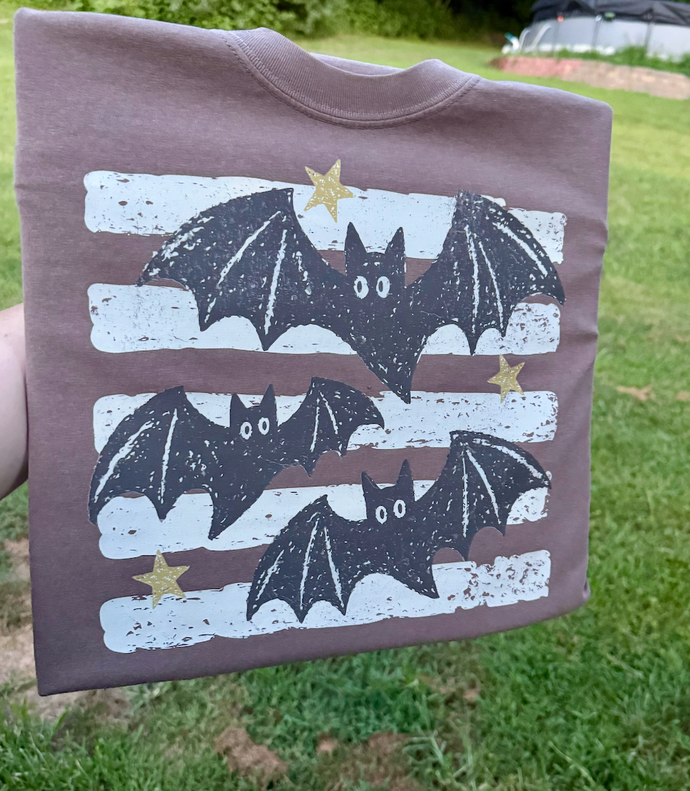 Bats and Stripes Graphic Tee