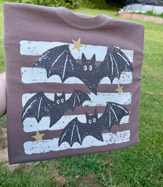 Bats and Stripes Graphic Tee