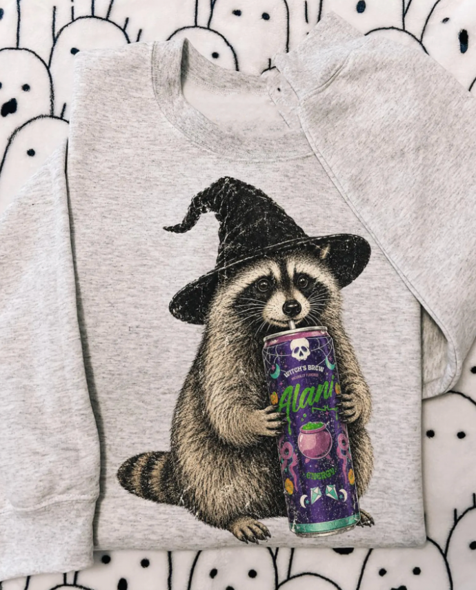 Witches Brew Raccoon sweatshirt