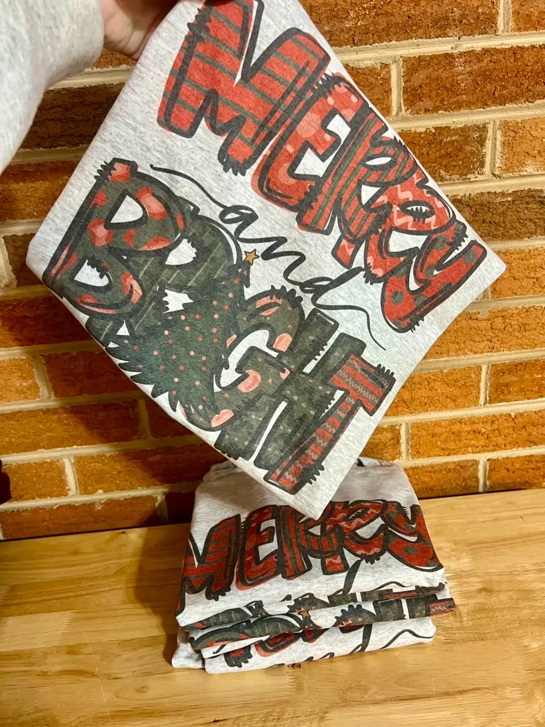 Merry And Bright Christmas Tee