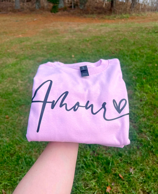 Amour Valentines Day Graphic Tee
