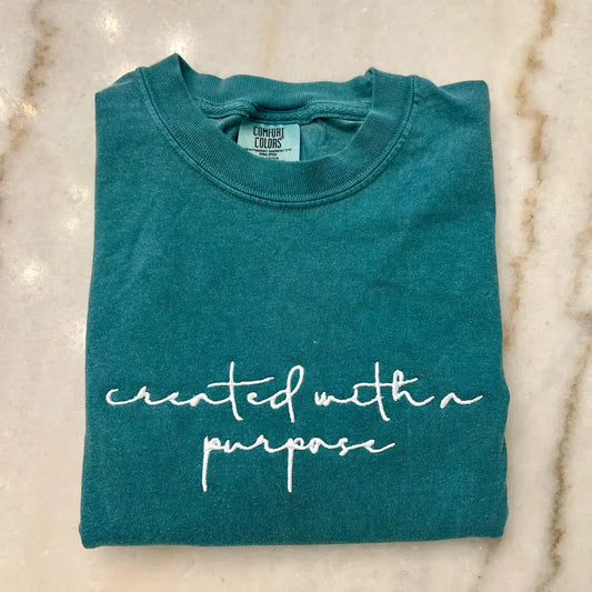 Created With A Purpose Embroidered Tee