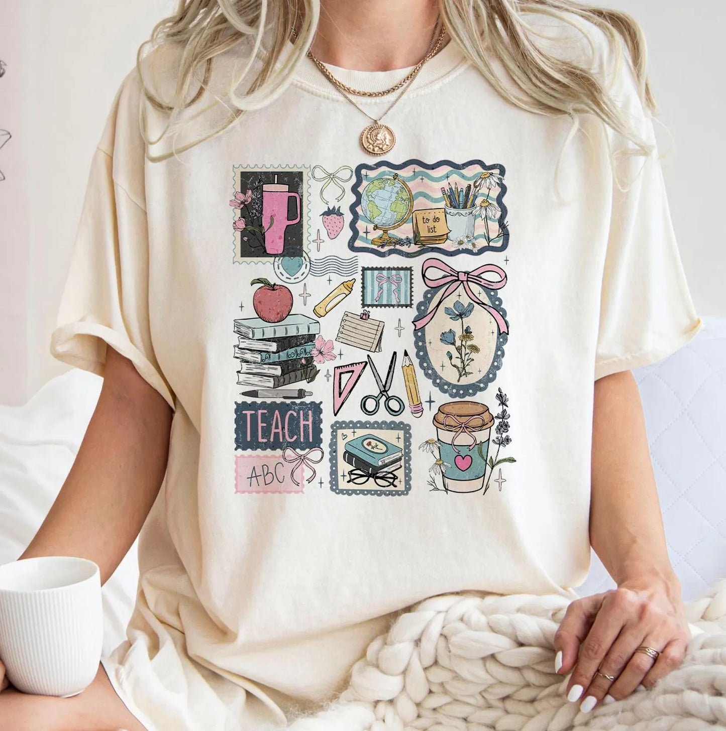 Teacher Collage Back To School Graphic Tee